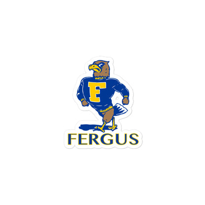 FERGUS EAGLES - VINTAGE EAGLE LOGO - Bubble-free stickers
