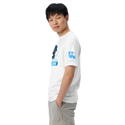 ZYDECO - V2 - BLUE / WHITE Men’s garment-dyed heavyweight t-shirt