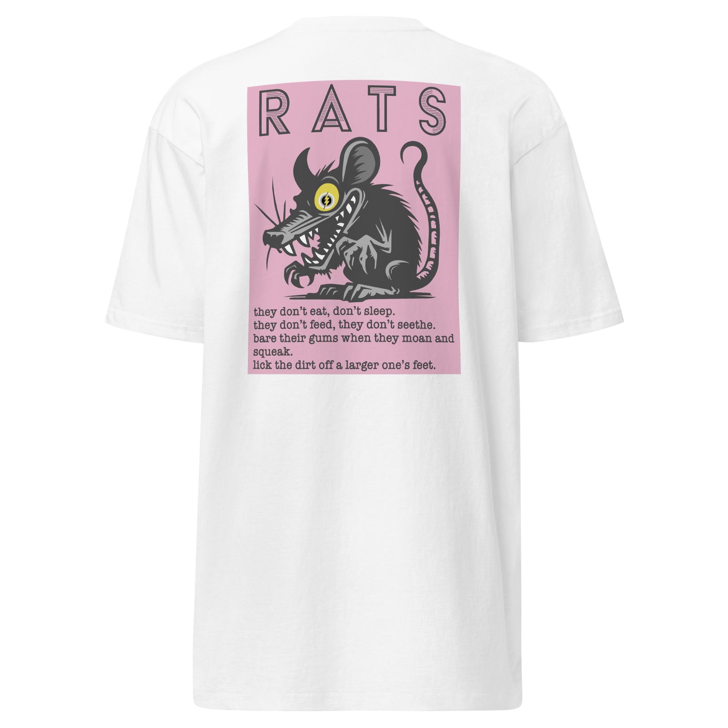 PJ RATS - FRONT LEFT AND BACK - Men’s premium heavyweight tee