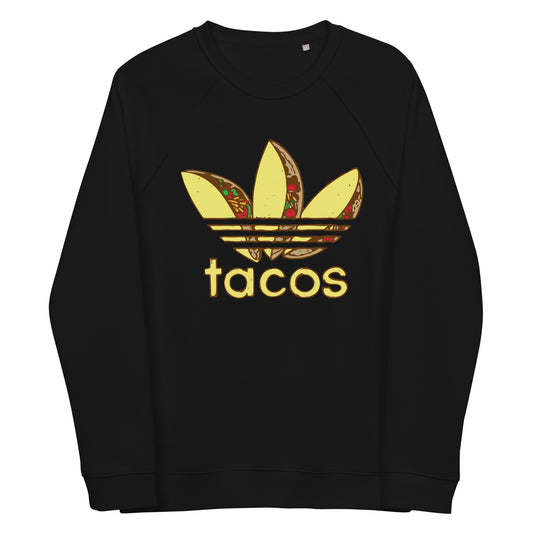 TRES TACOS - Unisex organic raglan sweatshirt