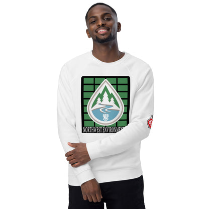 NW ENVIRONMENTAL MAIN LOGO - Unisex organic raglan sweatshirt