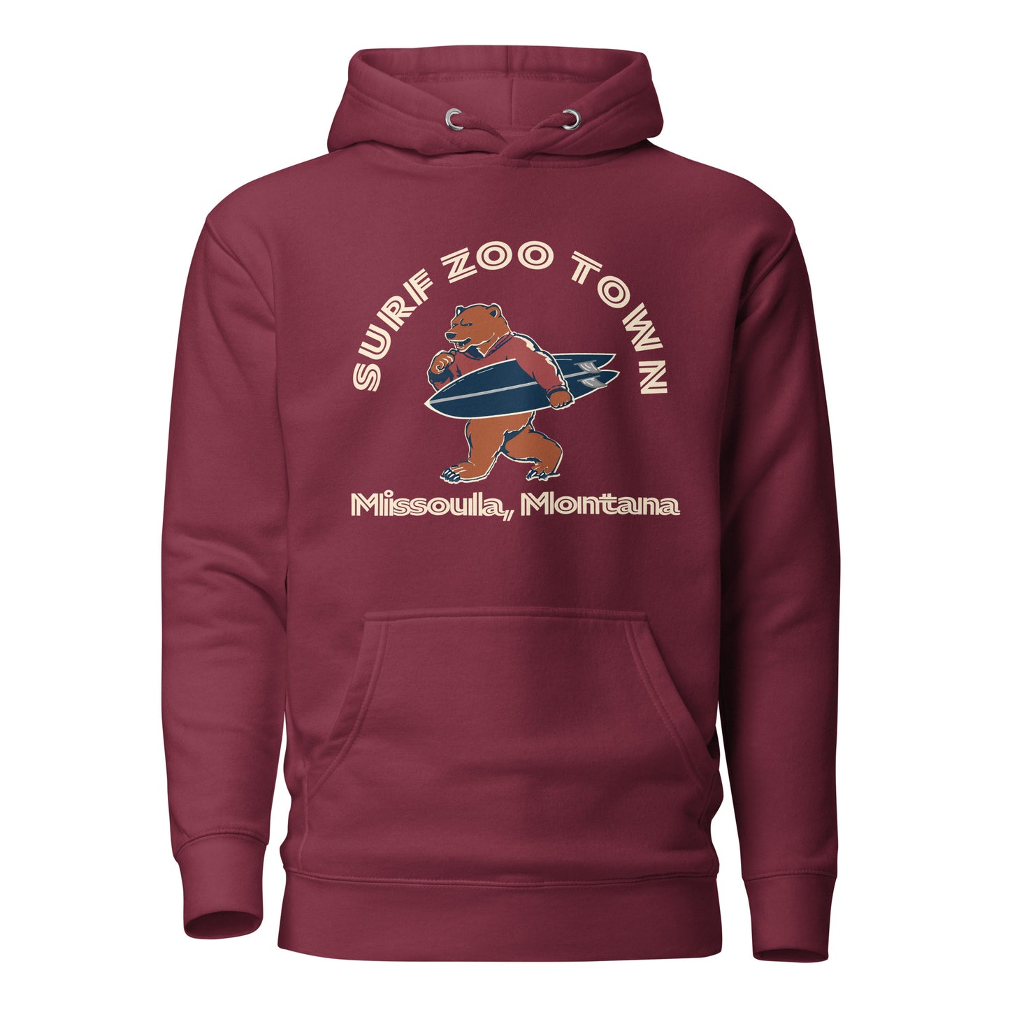 SURF ZOO TOWN - GRIZZLY BEAR - Unisex Hoodie