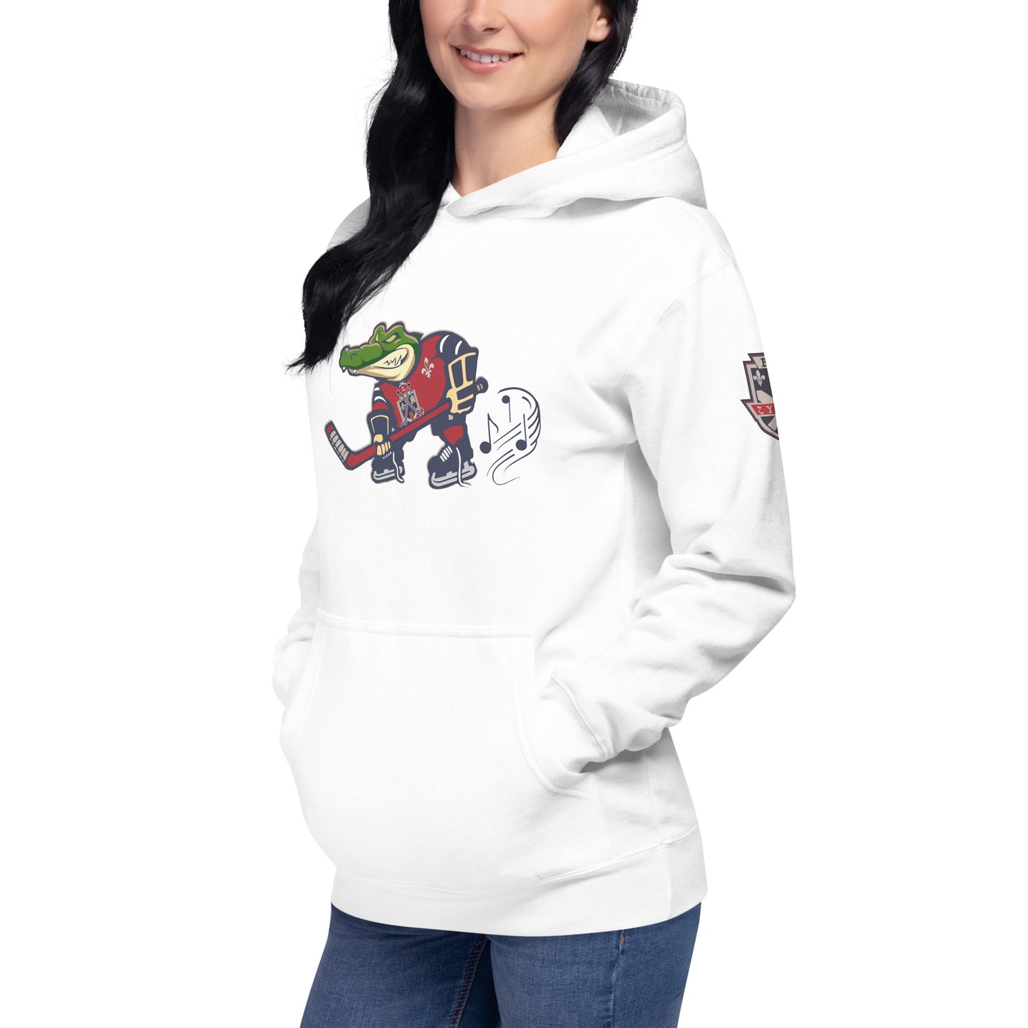 ZYDECO - AL MASCOT ONLY AND BADGE ON BACK - Unisex Hoodie