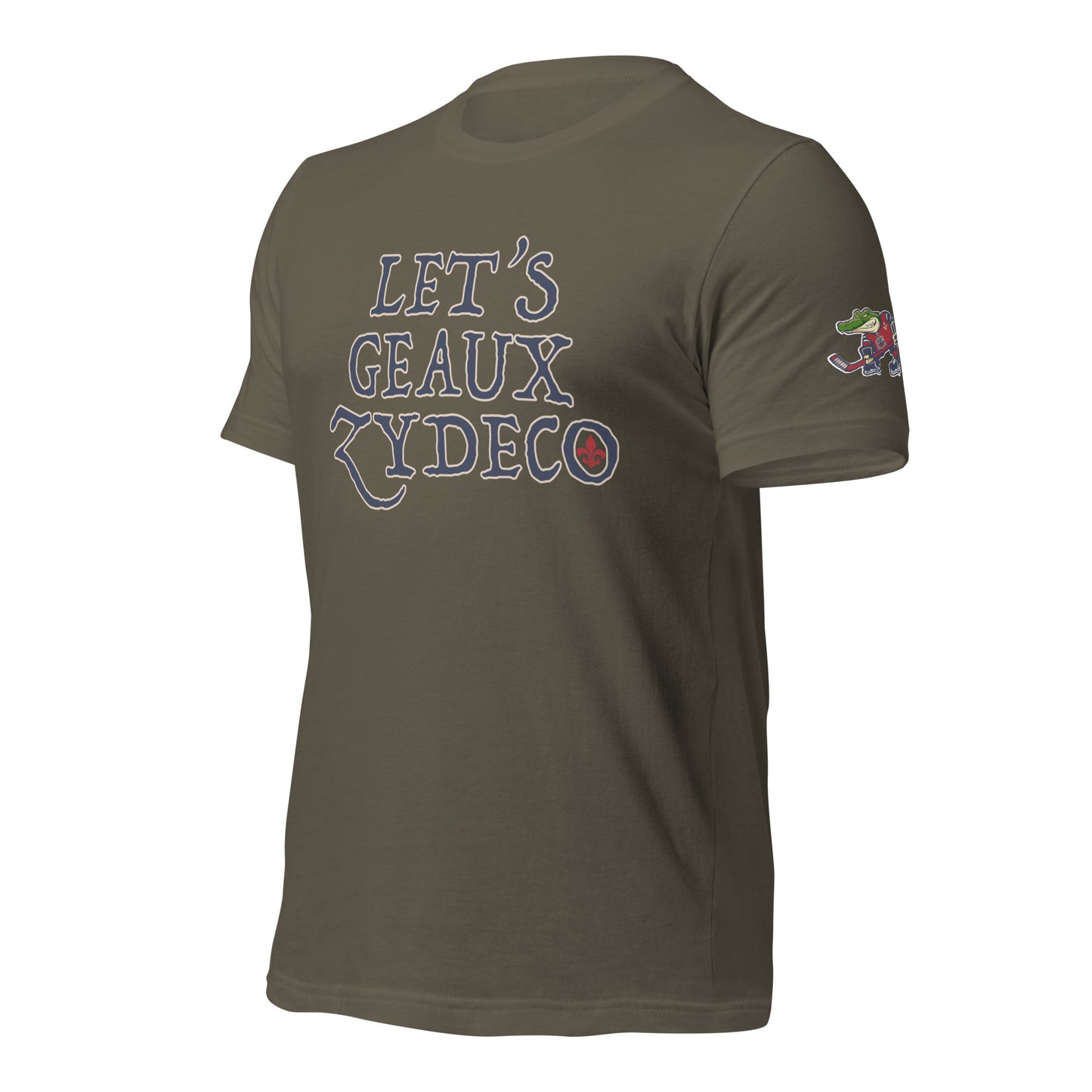 LET'S GEAUX ZYDECO / AL MASCOT ON SLEEVE - BELLA+CANVAS - Unisex t-shirt