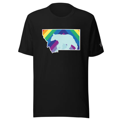 MONTANA - RAINBOW BLACK BEAR 1 - Unisex t-shirt