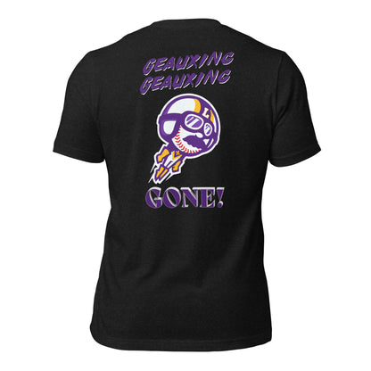 LJ TIGERS FRONT CHEST / GEAUXING GEAUXING GONE ON BACK - BELLA+CANVAS - Unisex t-shirt