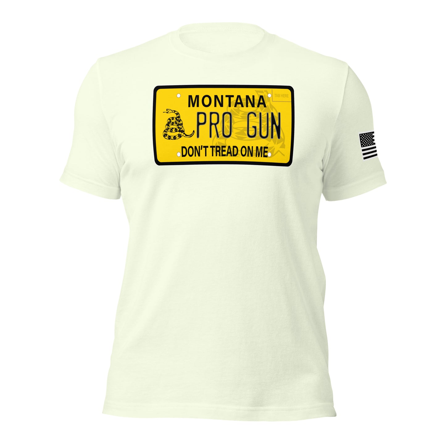 MONTANA DON'T TREAD ON ME PLATE - PRO GUN - BELLA+CANVAS - Unisex t-shirt