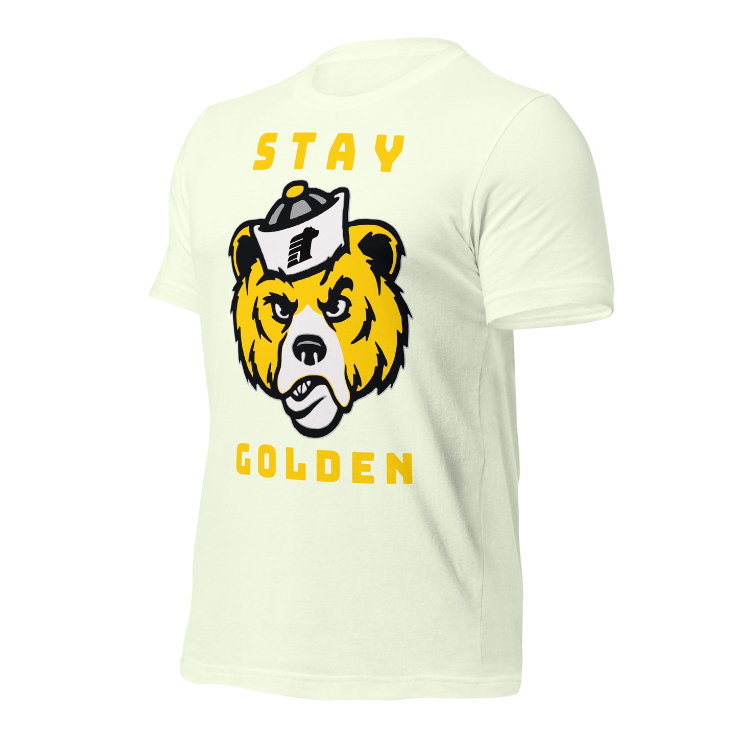 VINTAGE GOLDEN BEAR - STAY GOLDEN - GOLD FONT - BELLA+CANVAS - Unisex t-shirt
