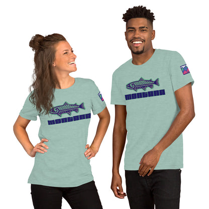 MONTANA TROUT V1 - BLUE AND GREEN - BELLA+CANVAS - Unisex t-shirt