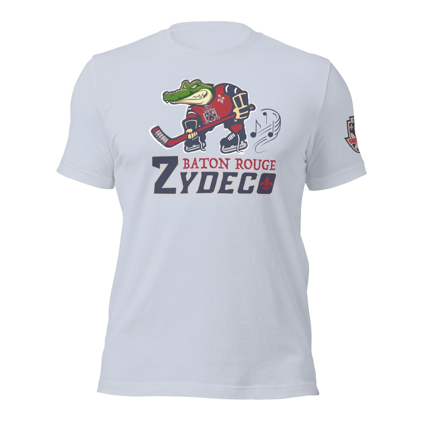 ZYDECO - MASCOT AL LOGO & BADGE ON SLEEVE - BELLA+CANVAS Unisex t-shirt