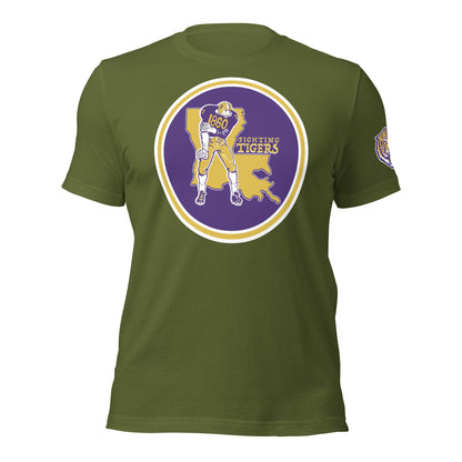 FIGHTING TIGERS SEAL - TIGER ON SLEEVE - BELLA+CANVAS - Unisex t-shirt