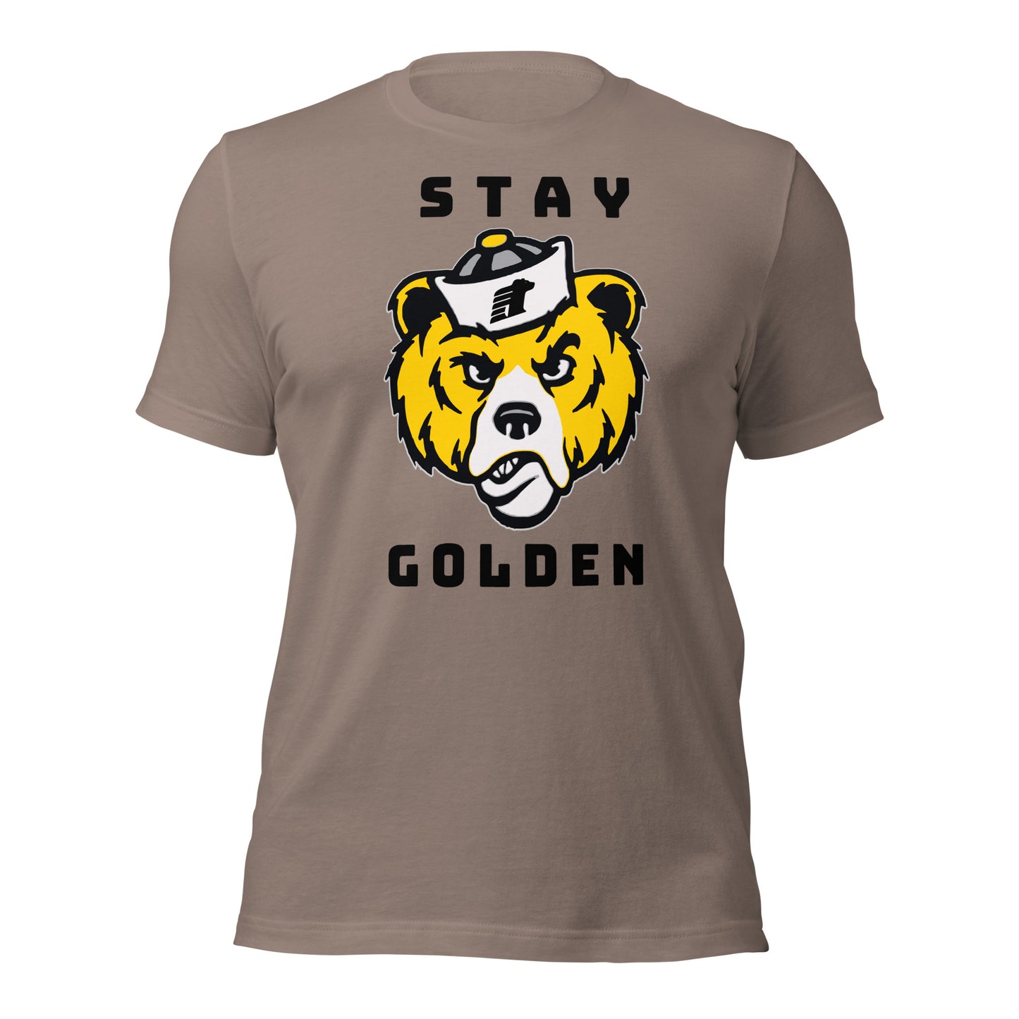VINTAGE GOLDEN BEAR - STAY GOLDEN - BLACK FONT - BELLA+CANVAS - Unisex t-shirt
