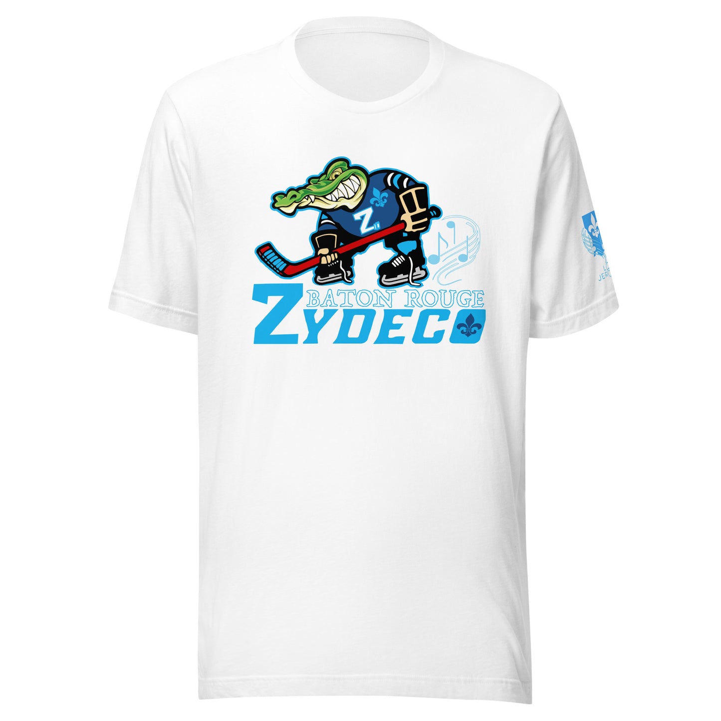 ZYDECO - V2 - BLUE/ WHITE - BELLA CANVAS - Unisex t-shirt