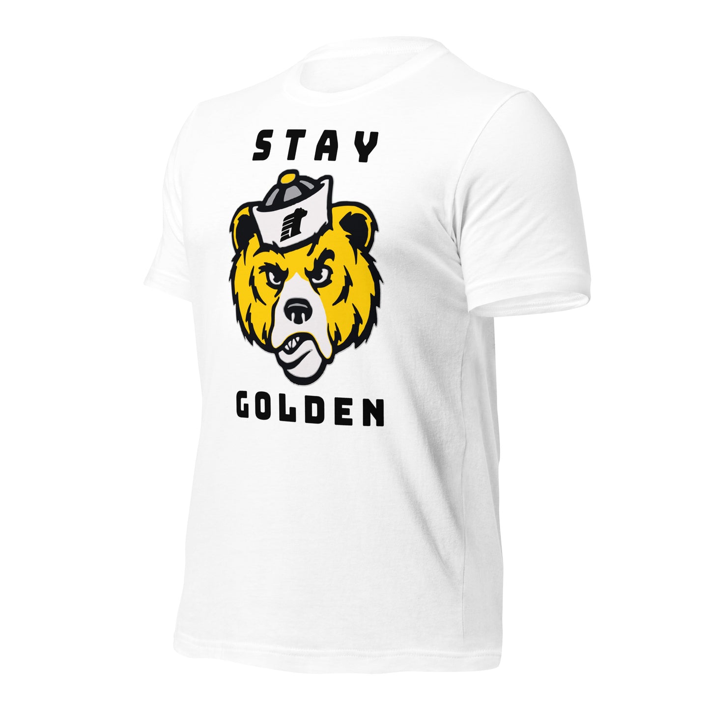 VINTAGE GOLDEN BEAR - STAY GOLDEN - BLACK FONT - BELLA+CANVAS - Unisex t-shirt