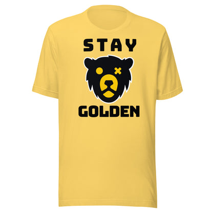 STAY GOLDEN BLACK FONT - BELLA+CANVAS - Unisex t-shirt