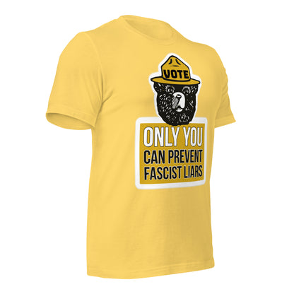 VOTE - PREVENT FASCIST LIARS / DEFEND AMERICA - BELLA+CANVAS - Unisex t-shirt