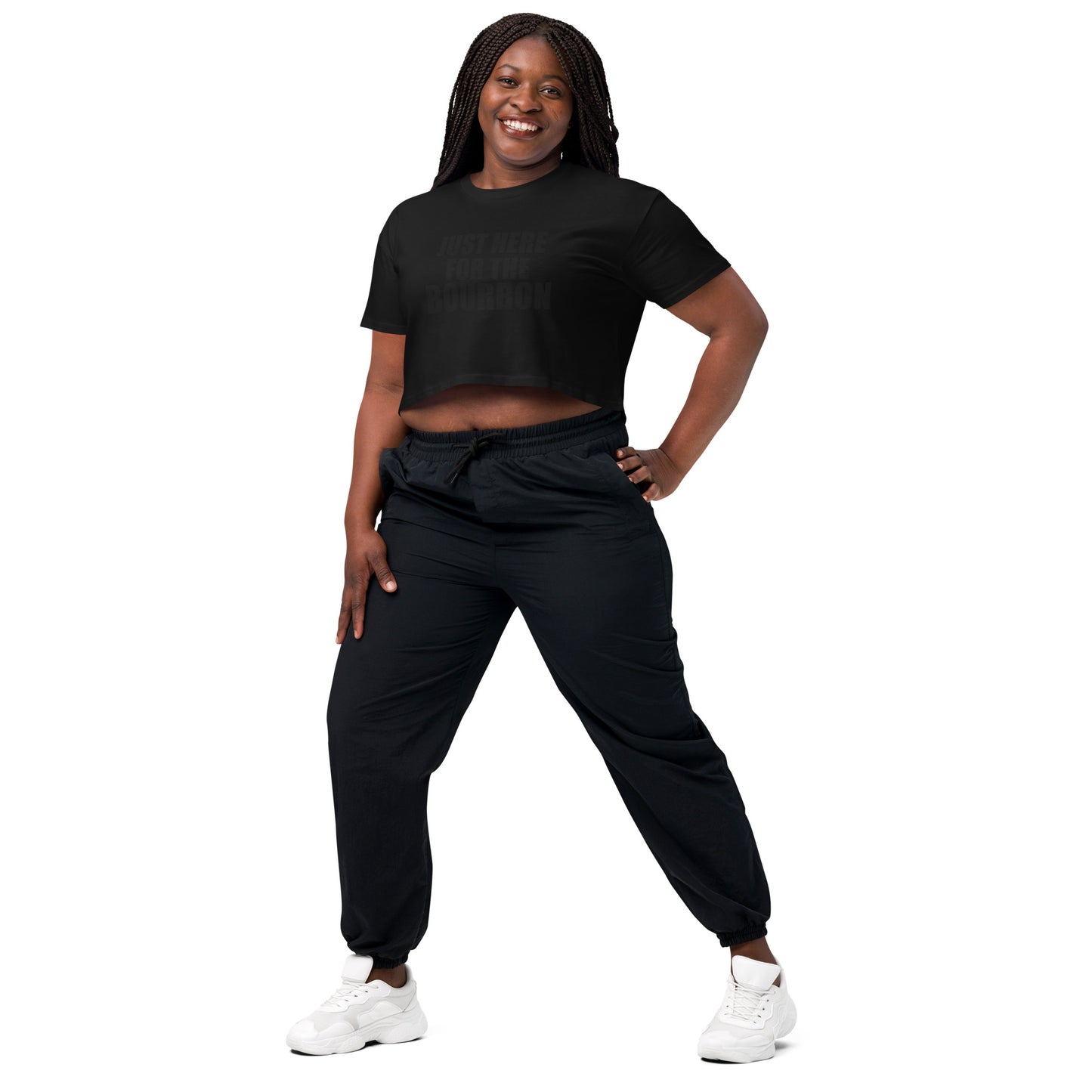 JUST HERE FOR THE BOURBON / AND NONE OF YOUR BULLSHIT - Women’s crop top