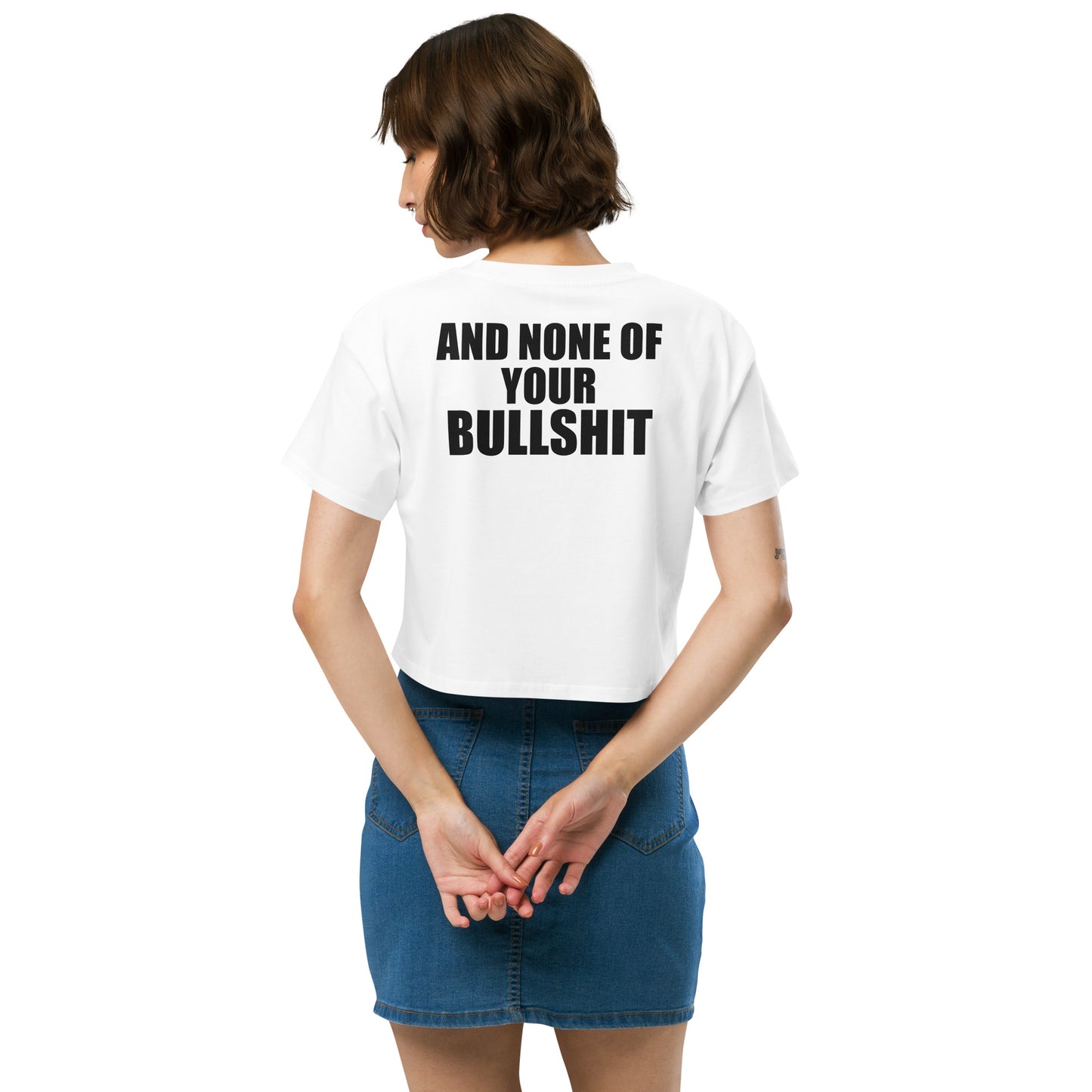JUST HERE FOR THE BOURBON / AND NONE OF YOUR BULLSHIT - Women’s crop top